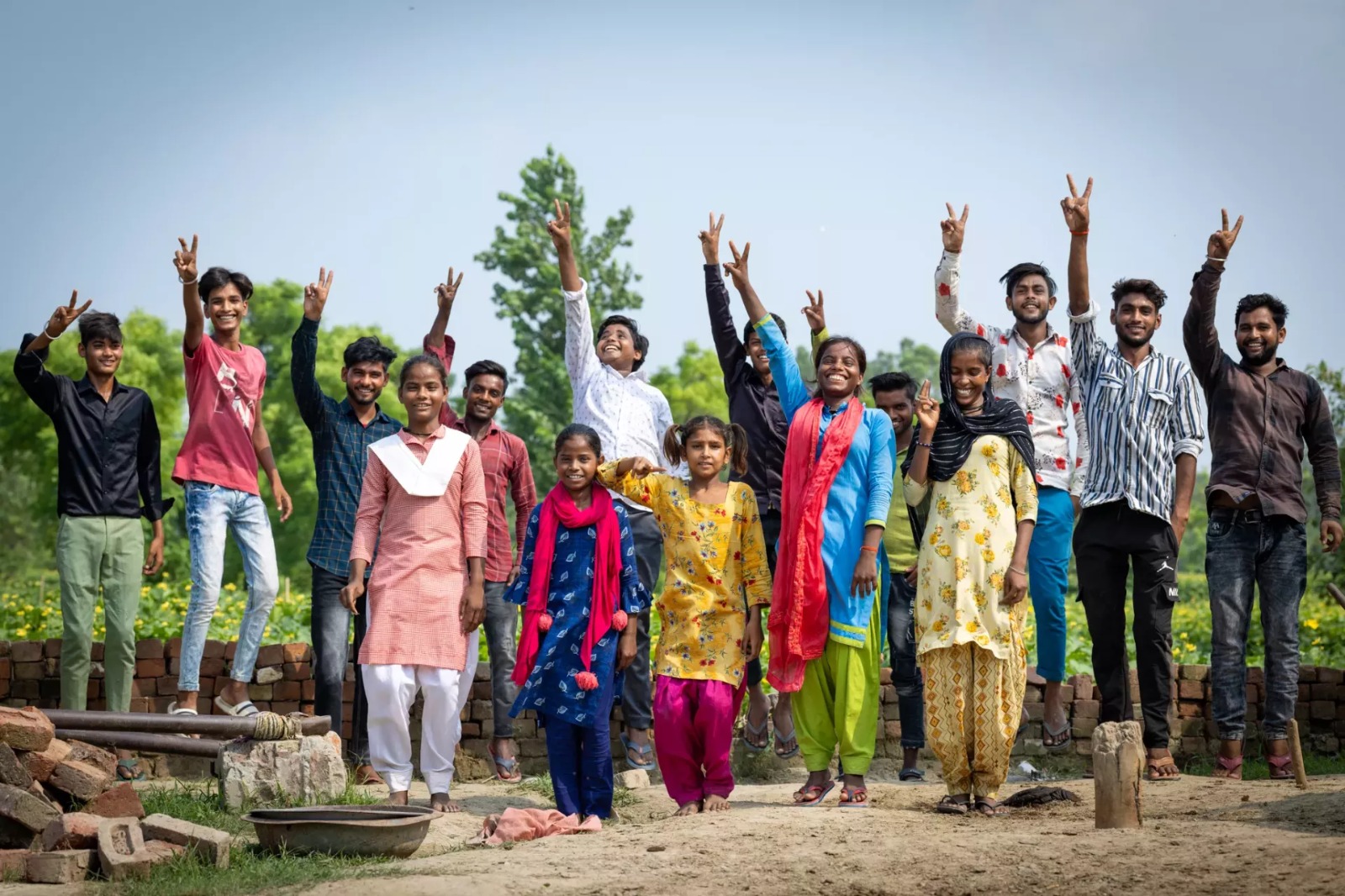 Indian children in a learning environment